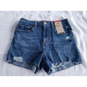 Levi's High Rise Denim Jean Shorts Medium Wash- Womens 28 - Size 6 - NEW